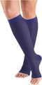 Truform Sheer Compression Stockings, Women's Knee High Length, Open Toe, 15-20 mmHg, 20 Denier, Purple, Medium