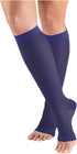 Truform Sheer Compression Stockings, Women's Knee High Length, Open Toe, 15-20 mmHg, 20 Denier, Purple, Medium
