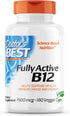 Doctor's Best Fully Active B12, 1500 Mcg, 180 Count, Supports Energy, Mood, Circulation, Non-GMO, Vegan, Gluten Free