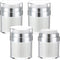 4 Pack Empty Airless Pump Jar, Acrylic Cosmetic Container, Refillable Travel Size Cream Jar with Pump Lid (1.7 oz)