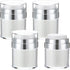 4 Pack Empty Airless Pump Jar, Acrylic Cosmetic Container, Refillable Travel Size Cream Jar with Pump Lid (1.7 oz)