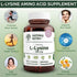 Natural Nutra L Lysine HCl, 500 mg, 100 Capsules - Promotes Bone Health, Skin Health & Collagen