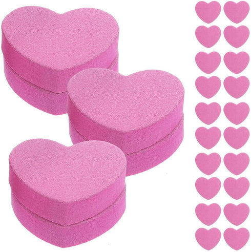 Ipetboom 100pcs Heart Shape Nail File Strips - Mini Buffer Block File for Toenails & Fingernails