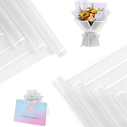 REAXYZNN 20 Sheets 235 Pcs Bouquet Wrapping Paper Waterproof Floral Wrapping Paper for