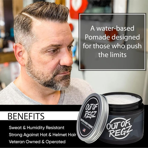 Out of Regz Operator Water Based Pomade for Men - Strong Hold, Natural Matte Finish, Sweat & Humidity Resistant