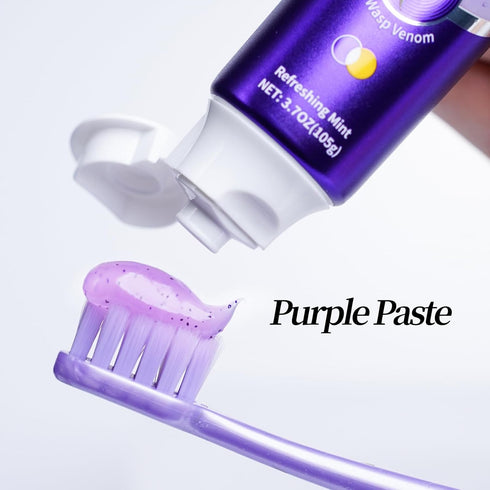Teeth-150MIN Purple Whitening Toothpaste -Tone-Up Formula,Stain Remover, Plaque Remover,Appropriate for Sensitive Mint