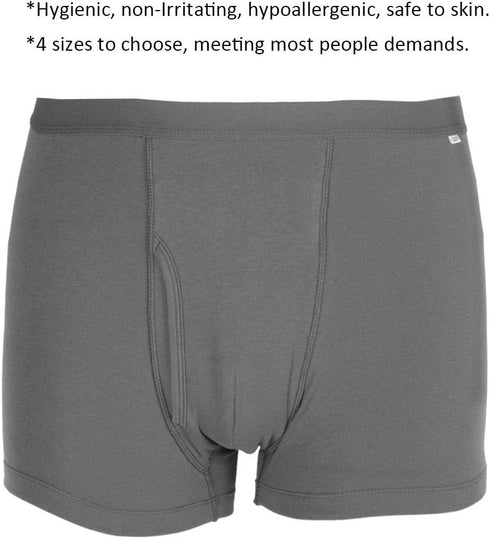 Incontinence Underwear for Men, Cotton Breathable Washable Reusable with Maximum Absorbency (M)