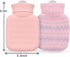 320ml Mini Hot Water Bottle with Knitted Cover - Small Leak Proof Hot Water Bag for Pain Relief, Best Gifts for Women,