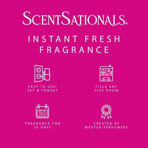 Set 2 Scentsationals Plug in Air Freshener Starter Swivel Plug Fragrance Oil Diffusers & Long Lasting Scent Refills