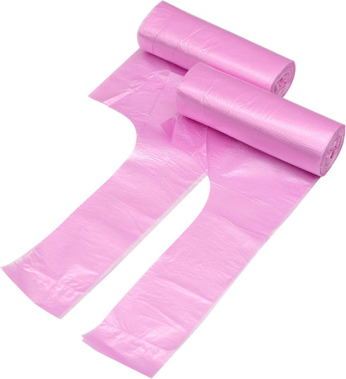 4 Gallon Bathroom Trash Bags, 100 Counts, 5 Rolls, Small Handles, Colorful Strong Rubbish Bags for Office