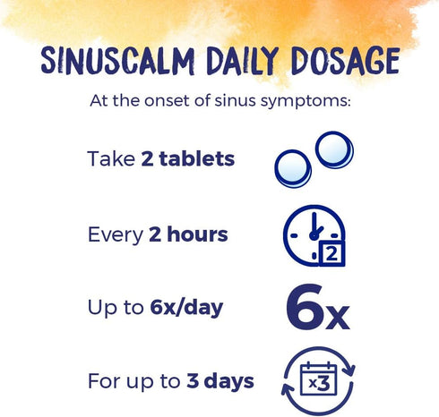 Boiron Sinuscalm Tablets for Sinus Pain Relief, Runny Nose, Congestion, Headache - 120 Count (Pack of 1)
