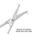 LIVINGO 3.75" Rounded Curved Nose Hair Scissors, Premium Stainless Steel for Manicure Cuticle Trimming Facial Hair
