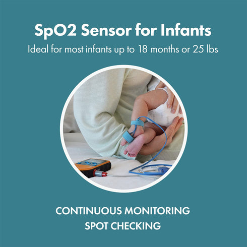 CMI Health SpO2 Sensor for Infants - Compatible with CMI Health Handheld Pulse Oximeters, Soft & Comfortable
