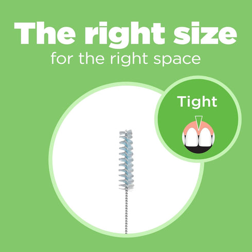 GUM Proxabrush Go-Betweens Refills - Tight, Reusable Interdental Brushes for Tight Teeth, 8 Count