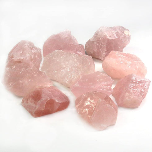 Rose Quartz Crystals, Raw Crystals Bulk, Tumbled Stones and Crystals, Rock Collection, Healing Crystals (1LB)