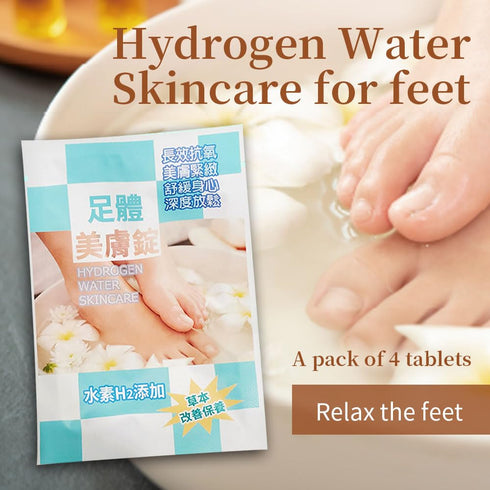 Hydrogen Foot Soak, Chinese Herb Foot Bath with Ginger, Mugwort Leaf, and Ginseng Extract, 1 Pack 4 Tablets