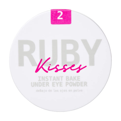 Ruby Kisses Instant Bake Undereye Powder, Vegan Cruelty Free for Brightening Eyes and Smudge-Free Makeup