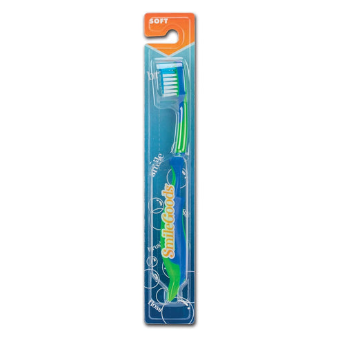 SmileGoods Y264 Child Toothbrush, Soft, Dolphin Grip, Assorted Colors, Bulk Pack of 72