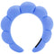 Spa Headbands for Washing Face or Makeup, Puffy Terry Cloth Hairband for Women, Skin Care Accessories (Dark Blue)