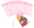 100Pcs Organza Bags 3.5x4.5 inch - Pink Baby Shower Favor Bags, Mesh Jewelry Gift Pouches