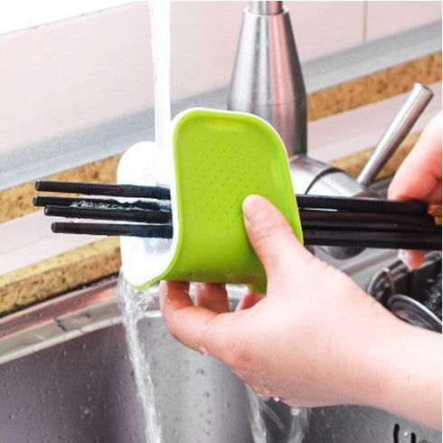 Blade Brush Knife Cleaner - Double Sided Utensil Scrubber for Chopsticks, Forks, and Knives