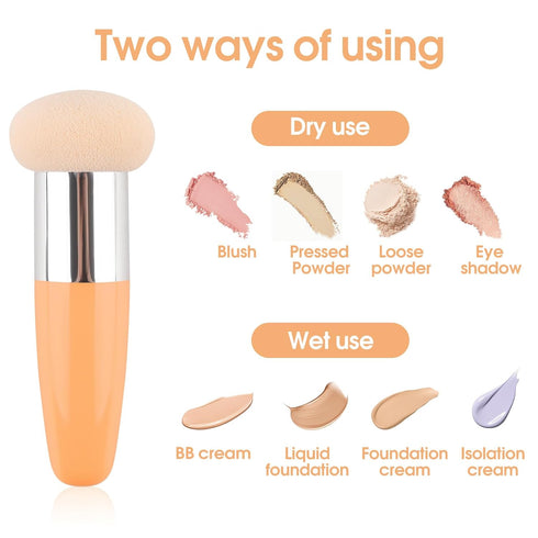 TOROKOM 1Pcs Makeup Sponge Foundation Blender Beauty Cosmetics Puff Sponge Tool with Handle for Foundation Powder,