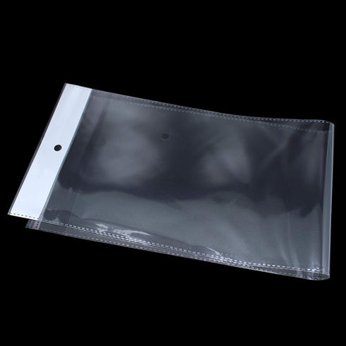 PABCK 100 Pack (Available Size 4.13x21.6 inch) Clear Self Adhesive Straight Hair Packaging Bags with Hang Hole Wigs Hair Storage Beauty Personal Care Hair Care Extensions Wigs Accessories