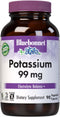 Bluebonnet Potassium Supplement Aspartate 99mg, Non-GMO, Vegan, Kosher Certified, 90 Veggie Capsules