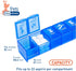 EZY DOSE Pets Weekly Pill Case - 7-Day Medicine Planner, Vitamin Organizer Box for Dogs, Blue Lids