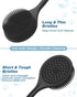 Silicone Back Scrubber & Soft Bath Glove Set, Super-Cleaning Body Scrubber with Free Hook (Black)