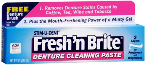 Fresh 'N Brite Denture Cleaning Paste, 3.80 Ounce (4 Pack)
