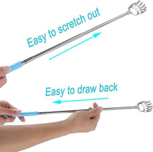 WOVTE Bear Claw Telescopic Back Scratcher - Blue