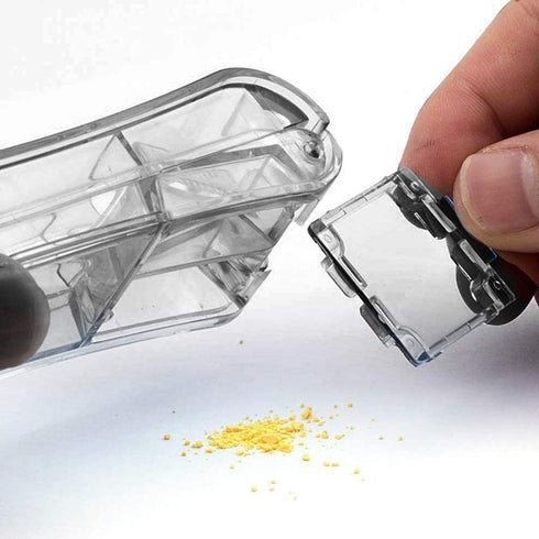Pill Cutter for Small or Large Pills - The Best Multiple Pill Splitter Design in the USA, Keychain Pill Holder Bonus