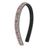Wecoe Pink Rhinestone Headband, Women Comb Headband with Teeth, Bling Sparkly Non-Slip Hair Accessories