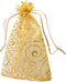 Wedding Favors Small Gift Bags, 100pcs Gold Organza Bags 3.9x4.7 Inch (10x12cm) for Party Favor Bags