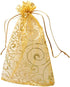 Wedding Favors Small Gift Bags, 100pcs Gold Organza Bags 3.9x4.7 Inch (10x12cm) for Party Favor Bags
