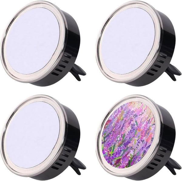 4 Pcs Sublimation Blank Car Air Vent Clips, Heat Transfer Car Outlet Perfume Clip, Auto Diffuser Accessories, Black
