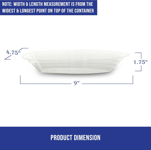MT Products Clear Plastic Disposable Banana Split Boats - 12 oz Ice Cream Sundae Bowls (Pack of 15)