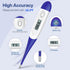 Boncare 10 Seconds Digital Thermometer for Adults and Kids, Accurate Rectal Thermometer with Fever Alarm (Dark Blue)