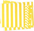 Disposable Yellow Paper Luncheon Party Napkins, Striped Chevron Polka Dot, 60 Count, 13"x13"