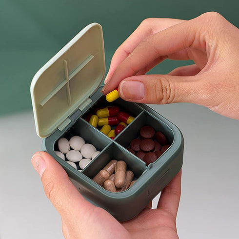 Small Pill Case, Cute Pill Box - Acedada Travel Daily Pill Organizer, Portable Pretty Pill Container for Purse Pocket