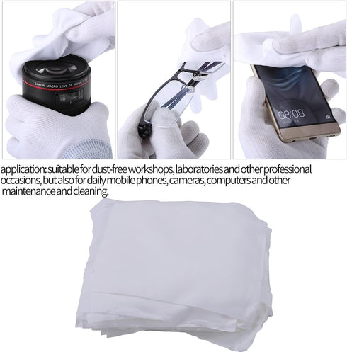 100Pcs Bag Microfiber Dusting Cloth: 6-inch Anti-static Microfiber Cleanroom Wiper for Hand Tools & Accessories.