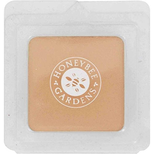 Honeybee Gardens Pressed Mineral Powder Foundation Refill, Malibu, Medium Olive Shade, 7.5g