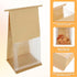 PercyEffie 100Pcs Packaging Favors,Popcorn(5.1x 3.9x 11Inch) Bakery Bags with Window,Tin Tie Tab Lock Bread Cookie Bags