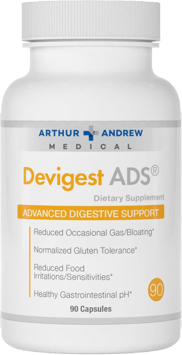 Arthur Andrew Medical Devigest ADS, Advanced Digestive Support, Vegan, 90 Capsules for Lactose Intolerance Relief