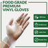 GORILLA SUPPLY Disposable Heavy Duty Vinyl Gloves - Latex Free, Powder Free, BPA Free, Food Safe, Large L, 100 Count