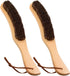 2 Pcs Horse Hair Brushes, Felt Hat Brush with Horse Bristle Lint Brush for Pet Hair Remover, Wood Handle