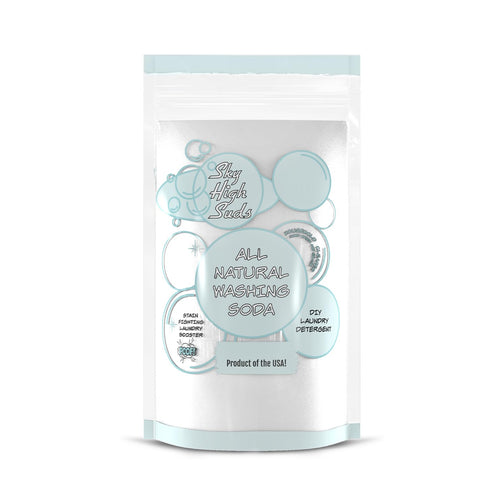 SKY HIGH SUDS 2 Pounds All-Natural Washing Soda (Soda Ash), Product of the USA. Recyclable