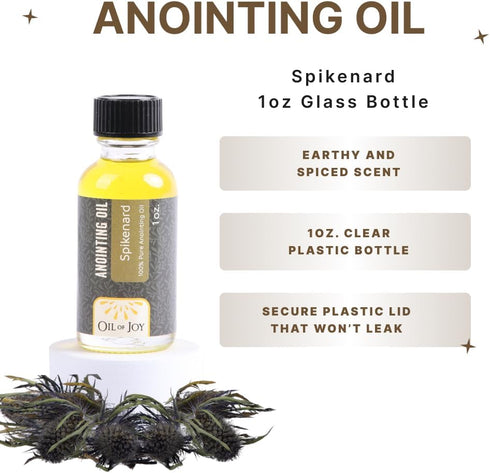 Oil Of Joy 1oz Spikenard Anointing Oil Glass Bottle for Prayers