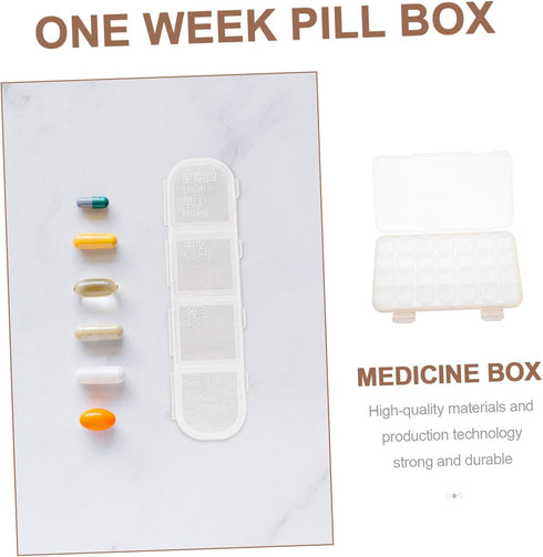 Portable Weekly Pill Organizer for Daily Medication